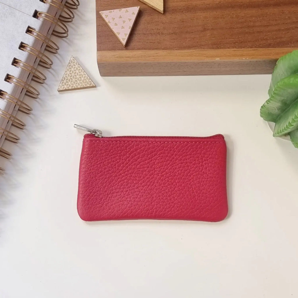 Billetera compacta de cuero personalizada, perfecta para llevar en el bolso