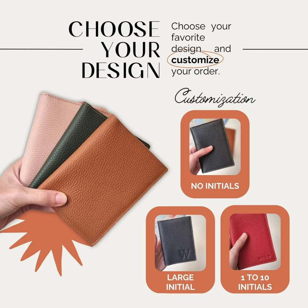 Handmade Handcrafted passport case for her or him, perfect gift for travelers