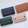 Soft full grain leather key holder customized with name or monogram