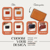 Close-up of personalized leather card wallet for men by leathergoods43