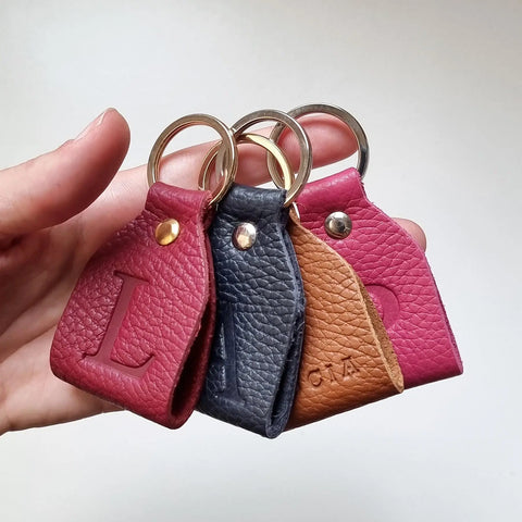 Elegant personalized keyring with name engraving, ideal for her