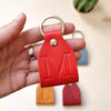 Llavero pequeño personalizable con herrajes a elegir y color de cuero