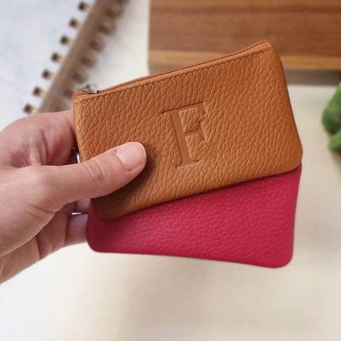 Zip leather wallet for women, compact and handmade, perfect for everyday use